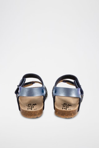 Sandales - Blanc, noir, bleu et argenté