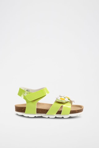 Sandales vernies - Blanc, vert et jaune