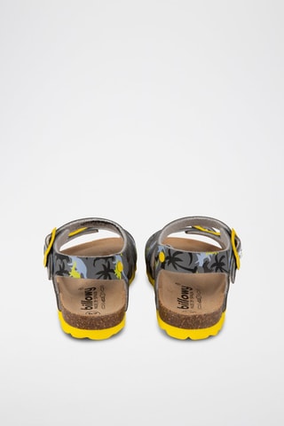 Sandales Rosso - Noir, jaune et gris