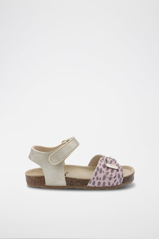 Sandales Rosso - Noir, beige et rose