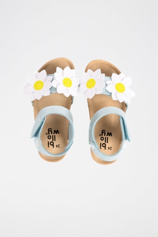 Sandales - Blanc, jaune et bleu