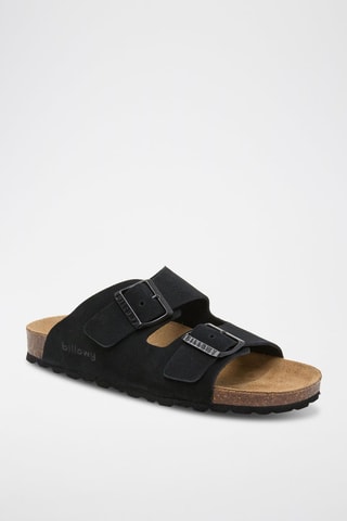 Mules en cuir - Noir - Noir
