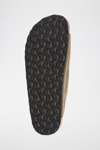 Mules en cuir - Kaki - Noir, vert et marron
