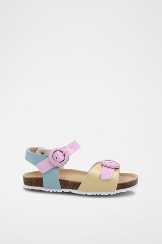 Sandales vernies Rosso Rose - Bleu, jaune et rose