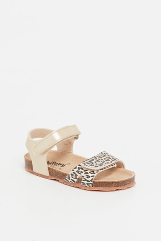 Sandales Rosso - Doré et noir - Beige
