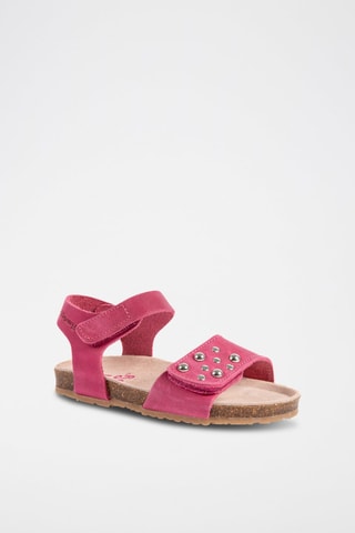 Sandales en nubuck - Violet et argenté