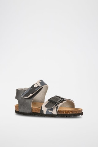 Sandales Rosso - Noir, beige et gris