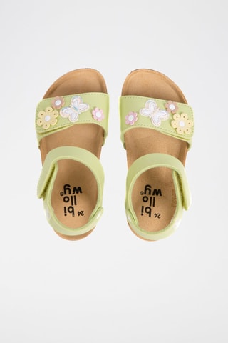 Sandales - Blanc, vert, jaune et violet
