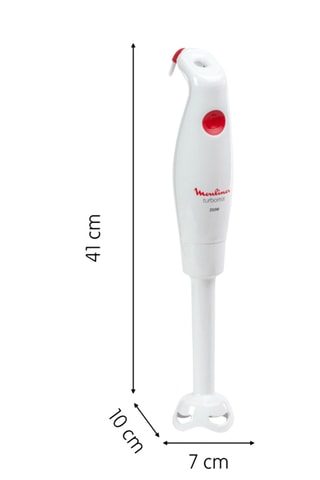 Mixeur plongeant avec lames en acier inoxydable Turbomix - 800 ml - 350 W - Blanc