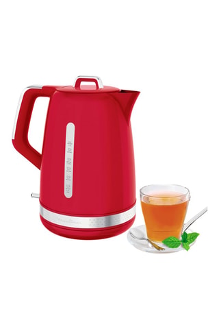 Bouilloire Soleil en acier inoxydable - 1,7 l - 2400 W - Rouge