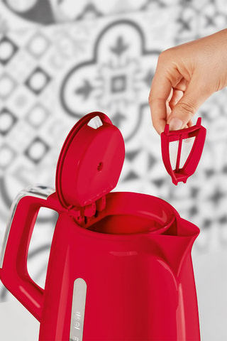 Bouilloire Soleil en acier inoxydable - 1,7 l - 2400 W - Rouge