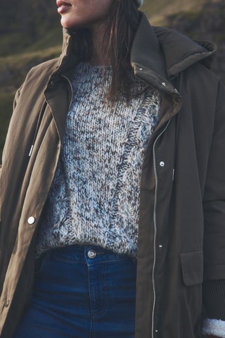 Parka con capucha - Verde