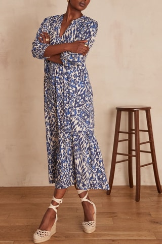 Vestido evasé - Azul rey