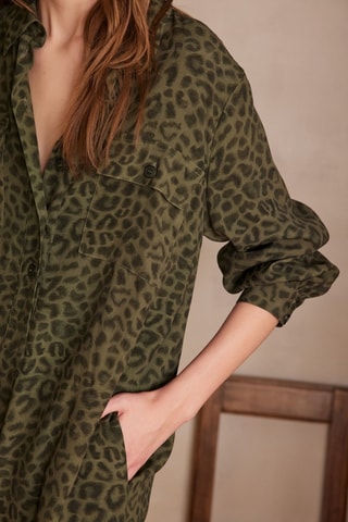 Vestido camisero - Caqui