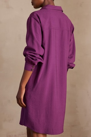 Vestido camisero - Fucsia