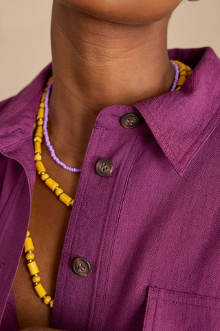 Vestido camisero - Fucsia