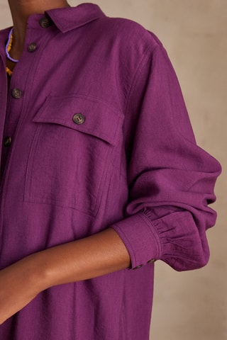 Vestido camisero - Fucsia