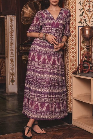 Vestido largo - Fucsia