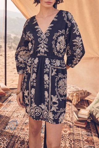 Vestido evasé - Negro