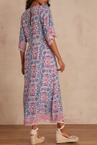 Vestido largo - Azul rey y violeta