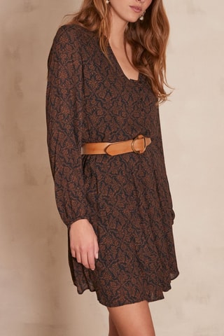 Vestido evasé - Azul marino