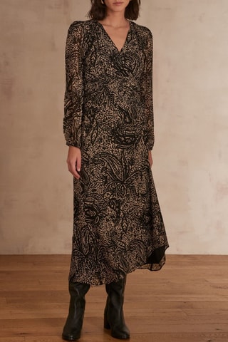 Vestido cruzado - Negro