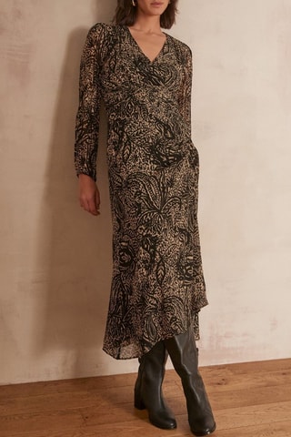 Vestido cruzado - Negro