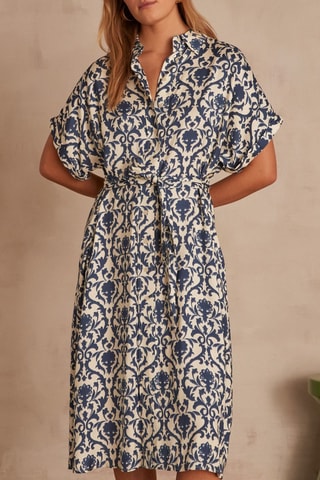 Vestido camisero - Azul petróleo