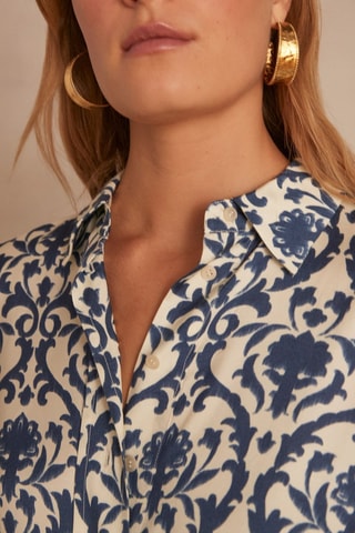 Vestido camisero - Azul petróleo
