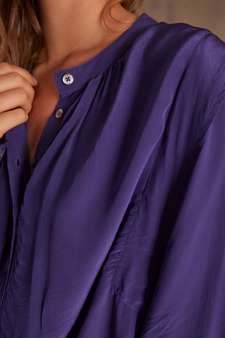 Camisa efecto doble prenda - Violeta