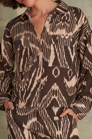 Camisa de lino - Marrón