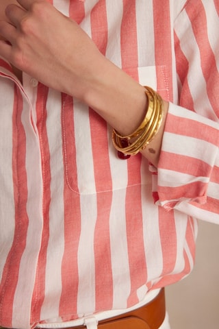 Camisa - Blanco y coral
