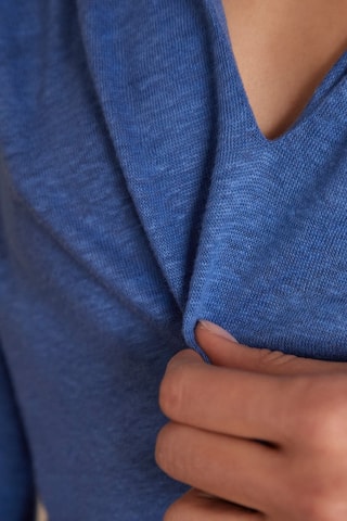 Camiseta de lino - Azul cobalto