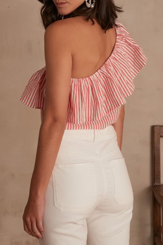 Blusa asimétrica - Coral