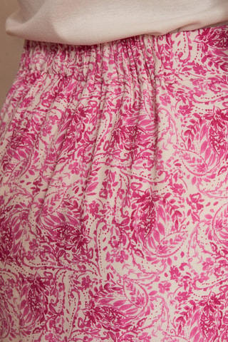 Falda cruzada de talle alto - Rosa