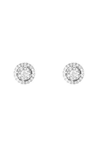 Puces Baby Doll - Or blanc et diamants