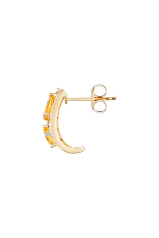 Boucles d'oreilles Olivines - Or jaune, péridots, citrines et diamants