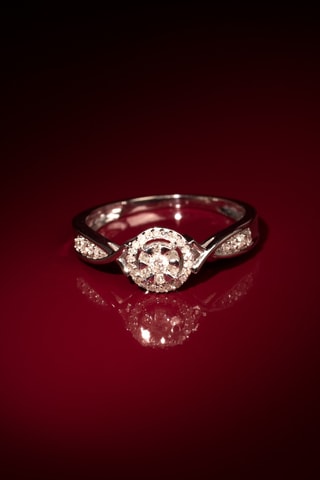 Solitaire Extase - Or blanc et diamants