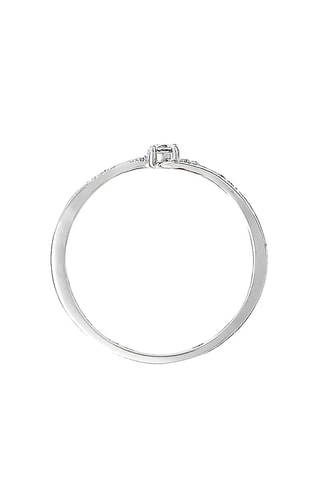 Anel solitário Beauté Discrète Ouro branco e diamantes