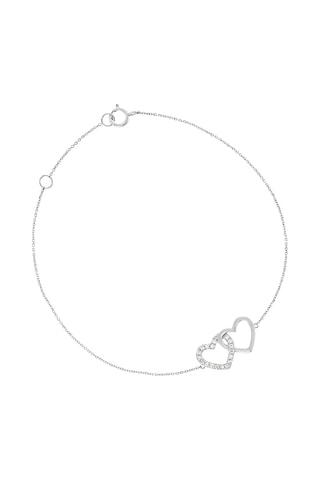 Bracelet Jamais sans toi - Or blanc et diamants