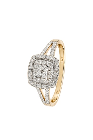Anel Newcastle Ouro amarelo e diamantes