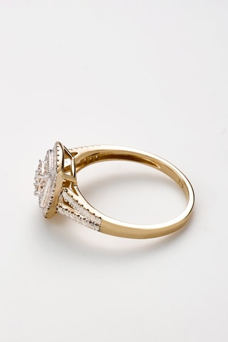 Anel Newcastle Ouro amarelo e diamantes