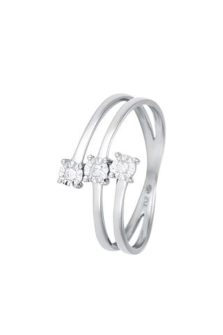 Bague Nous Trois - Or blanc et diamants
