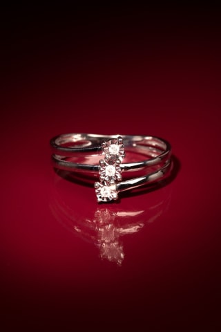 Bague Nous Trois - Or blanc et diamants