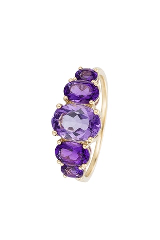 Bague Violet Hill - Or jaune et améthystes