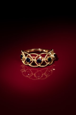 Bague Amoro - Or jaune et saphirs