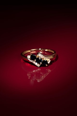 Bague Melbourne - Or jaune, saphirs et diamants