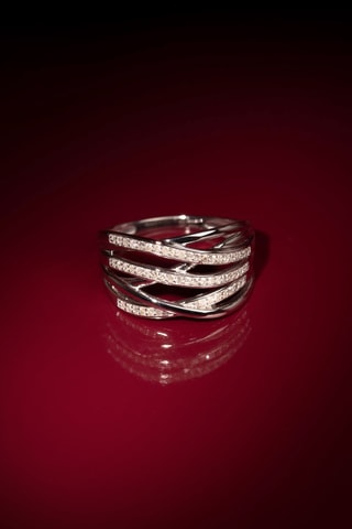 Bague Nos Chemins - Or blanc et diamants