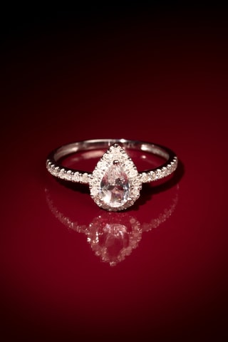 Bague Pescara - Or blanc, diamants et topaze