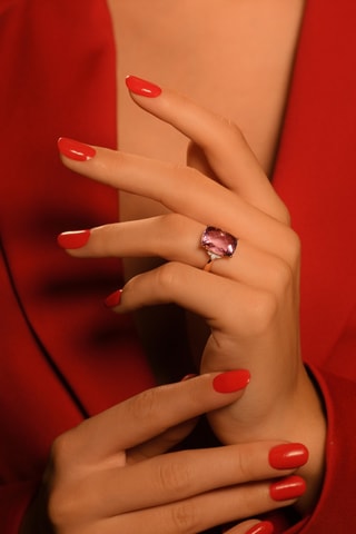Bague Pink Hill -  Or rose, améthyste et diamants